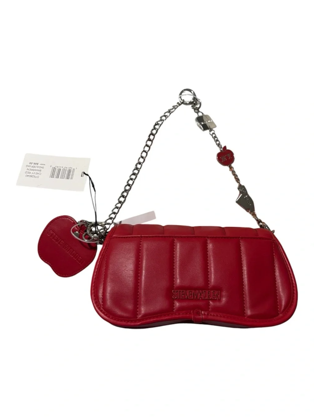 Red Shoulder Bag with Charm